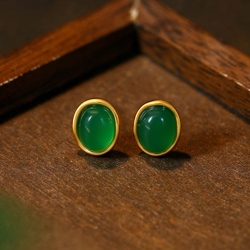 Green Natural Jade Earrings Ta - Earrings review and price