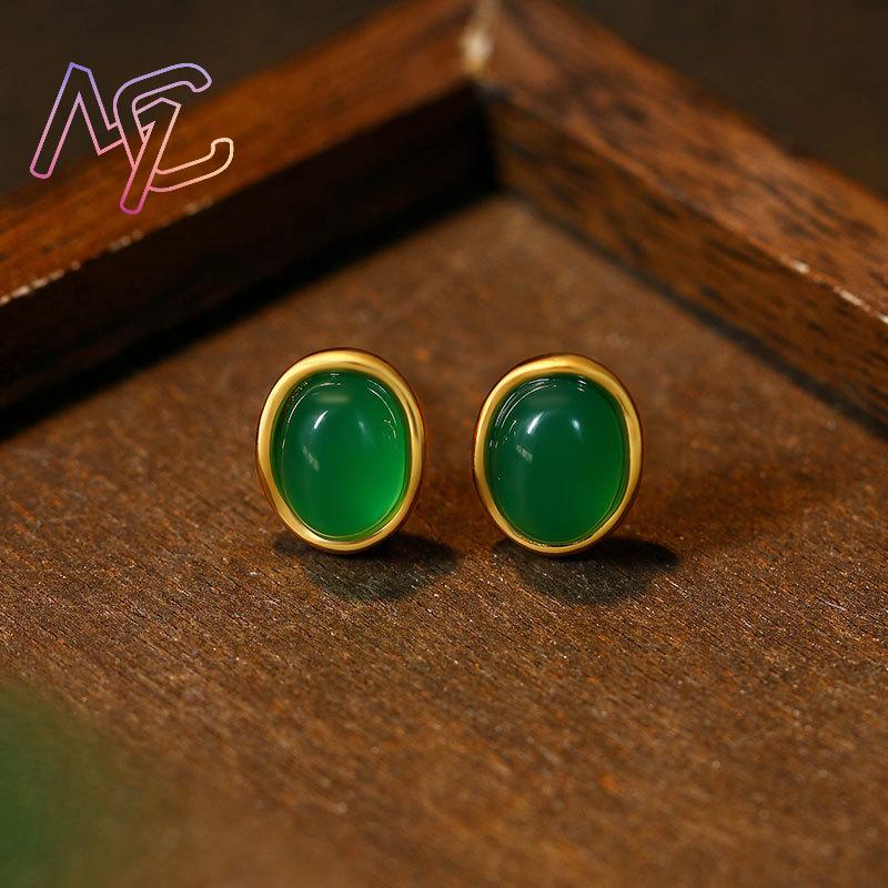 Green Natural Jade Earrings Ta - Earrings review and price