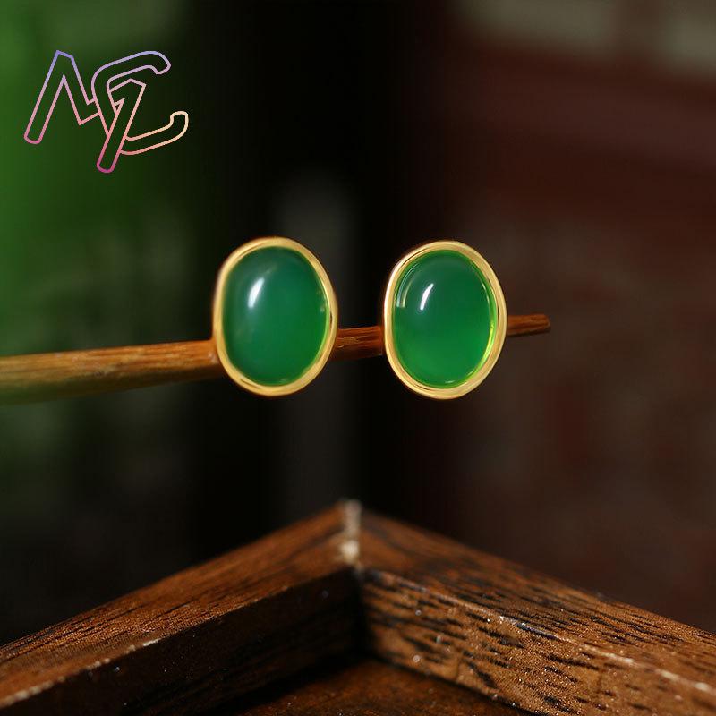 Green Natural Jade Earrings Ta - Earrings review and price
