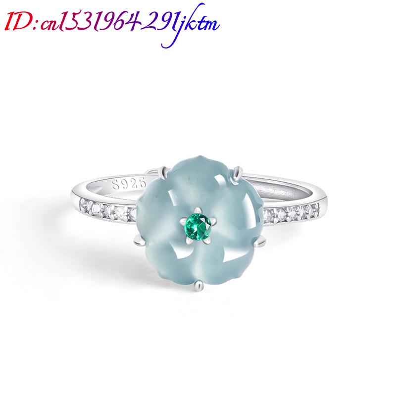 Blue Burmese Jadeite Flower Ri - Rings review and price