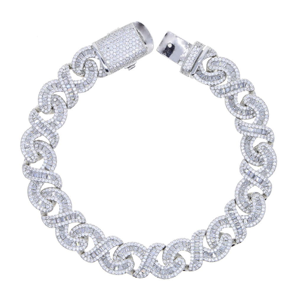 New Infinity Bracelet Silver C - Cuban Link Chain 12Mm review and price