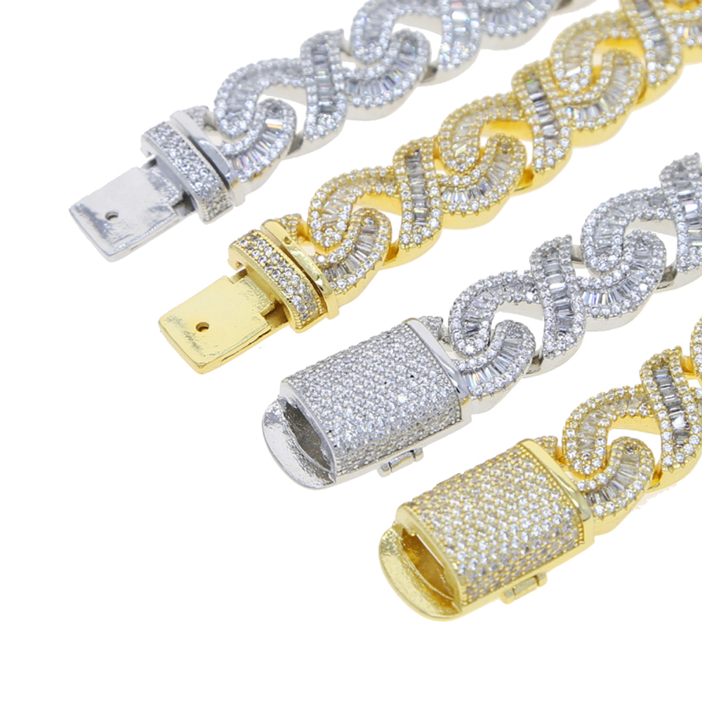 New Infinity Bracelet Silver C - Cuban Link Chain 12Mm review and price