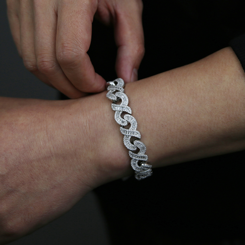 New Infinity Bracelet Silver C - Cuban Link Chain 12Mm review and price