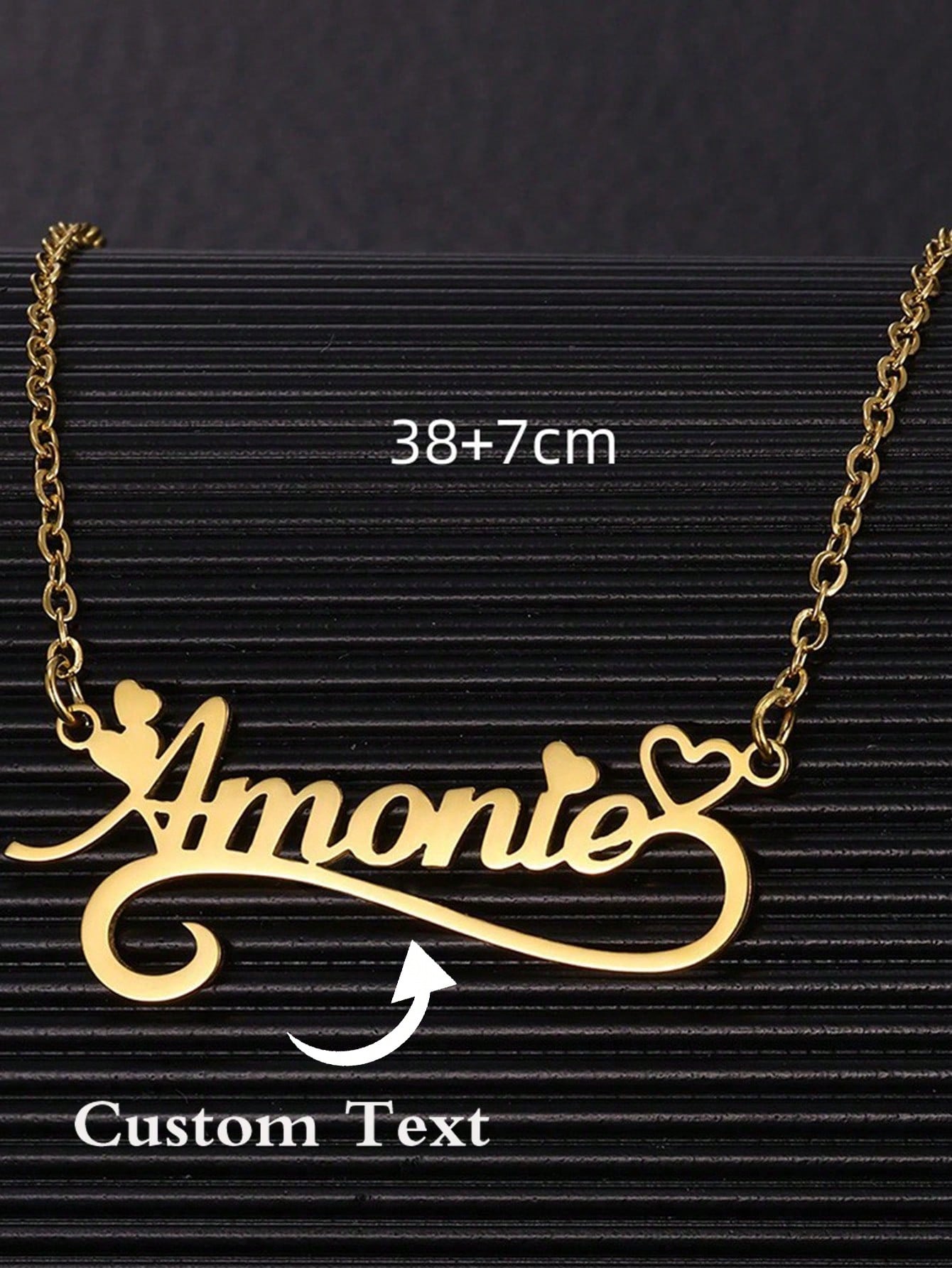Custom Name Hollow Heart Neckl - Custom Name Necklace Stainless Steel review and price