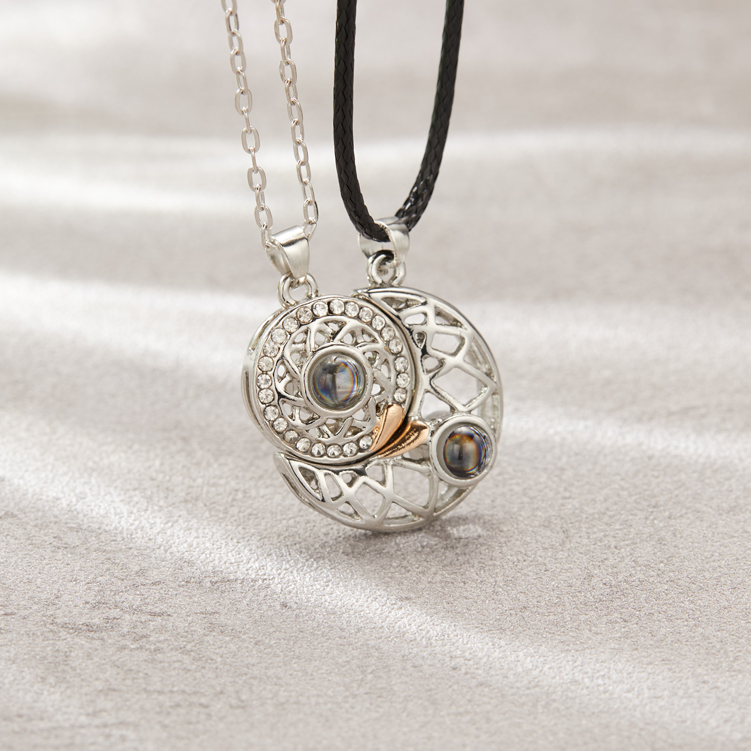 Romantic Magnetic Sun Moon Cou - Magnetic Couple Matching Necklaces review and price