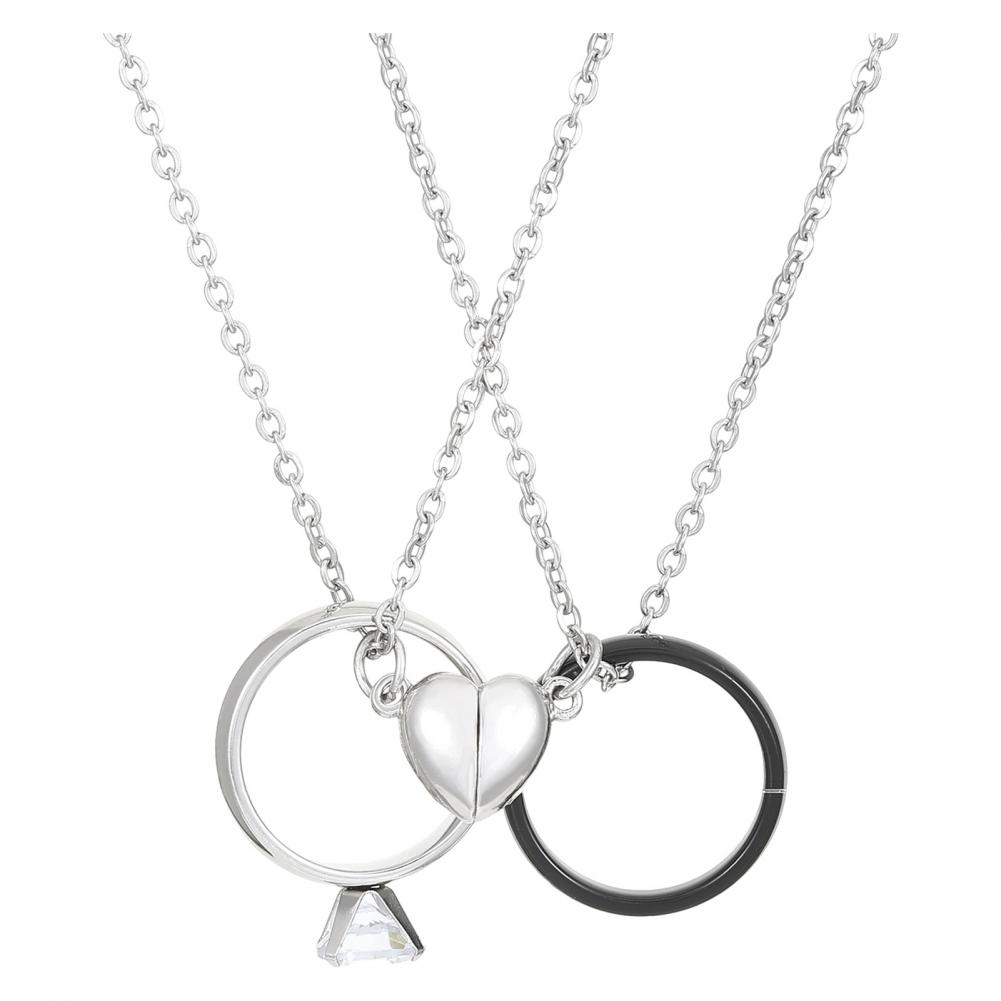 Ring Pendant Necklace Love Mag - Magnetic Couple Matching Necklaces review and price