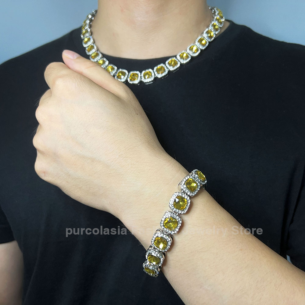 Brilliant Multi Colors Iced Ou - Cuban Link Chain 12Mm review and price