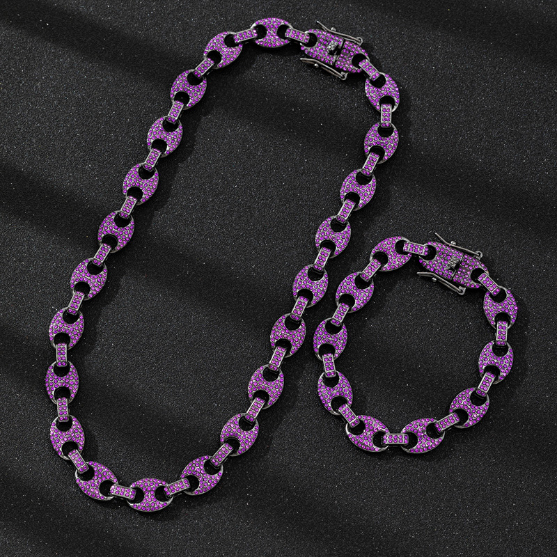 Men Women HipHop 12mm Black Pu - Cuban Link Chain 12Mm review and price