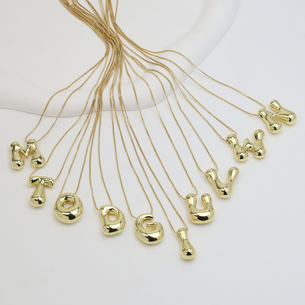 Creative A-Z Balloon Bubble Le - Initial Letter Necklace 18K Gold review and price