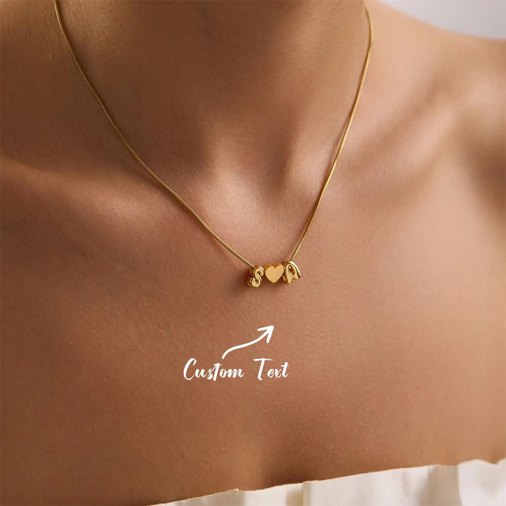 Custom Two Initial Name 3d Bub - Custom Name Necklace Stainless Steel review and price
